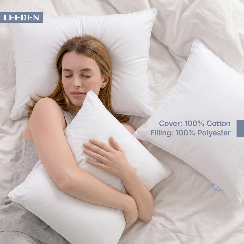 Leeden close-up of cotton cover texture highlighting breathable comfort