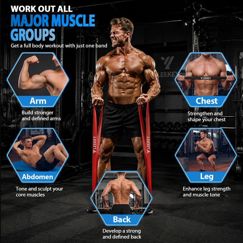 LEEKEY bands used with a dumbbell demonstrating added resistance benefit