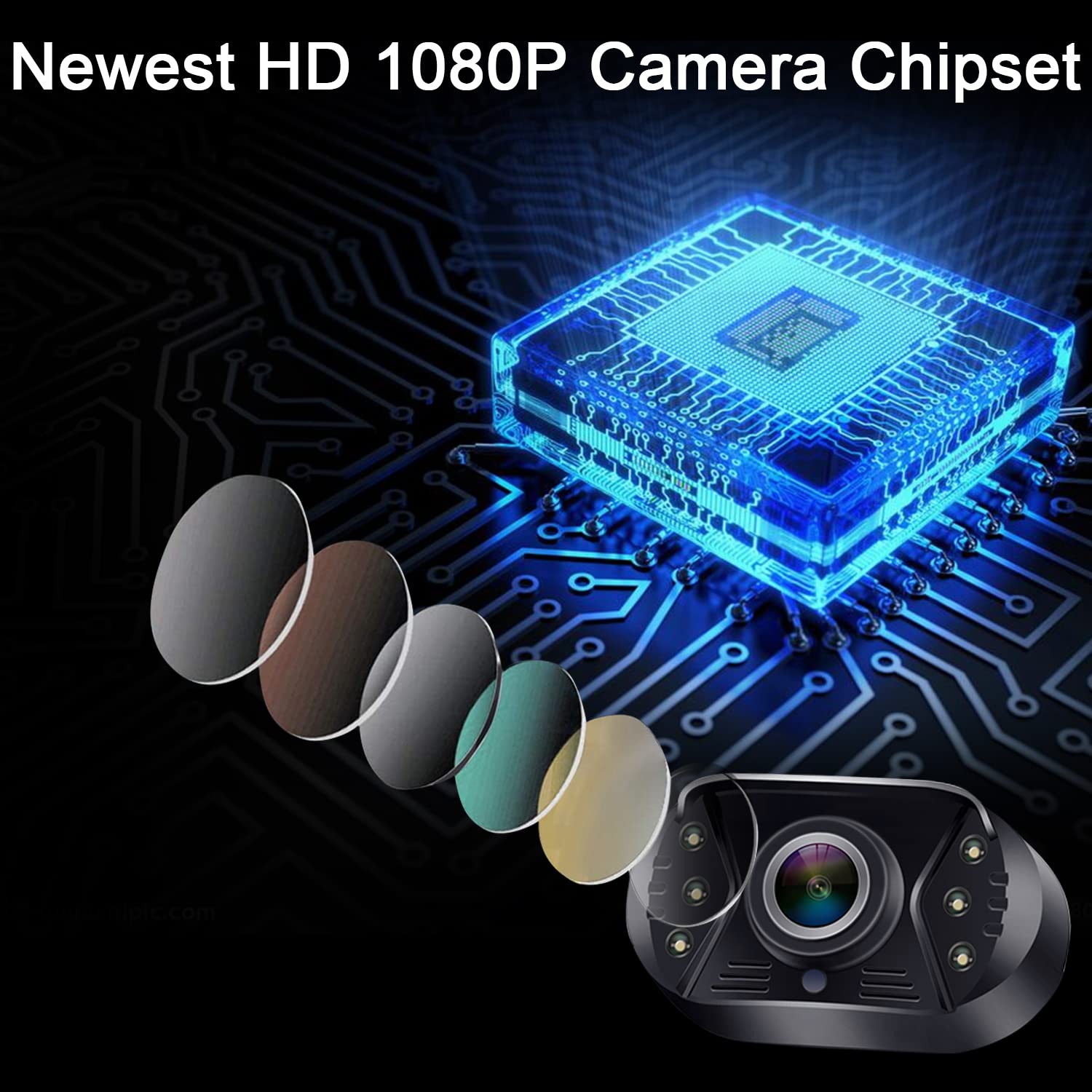LeeKooLuu camera side angle showing 150° wide view for more coverage