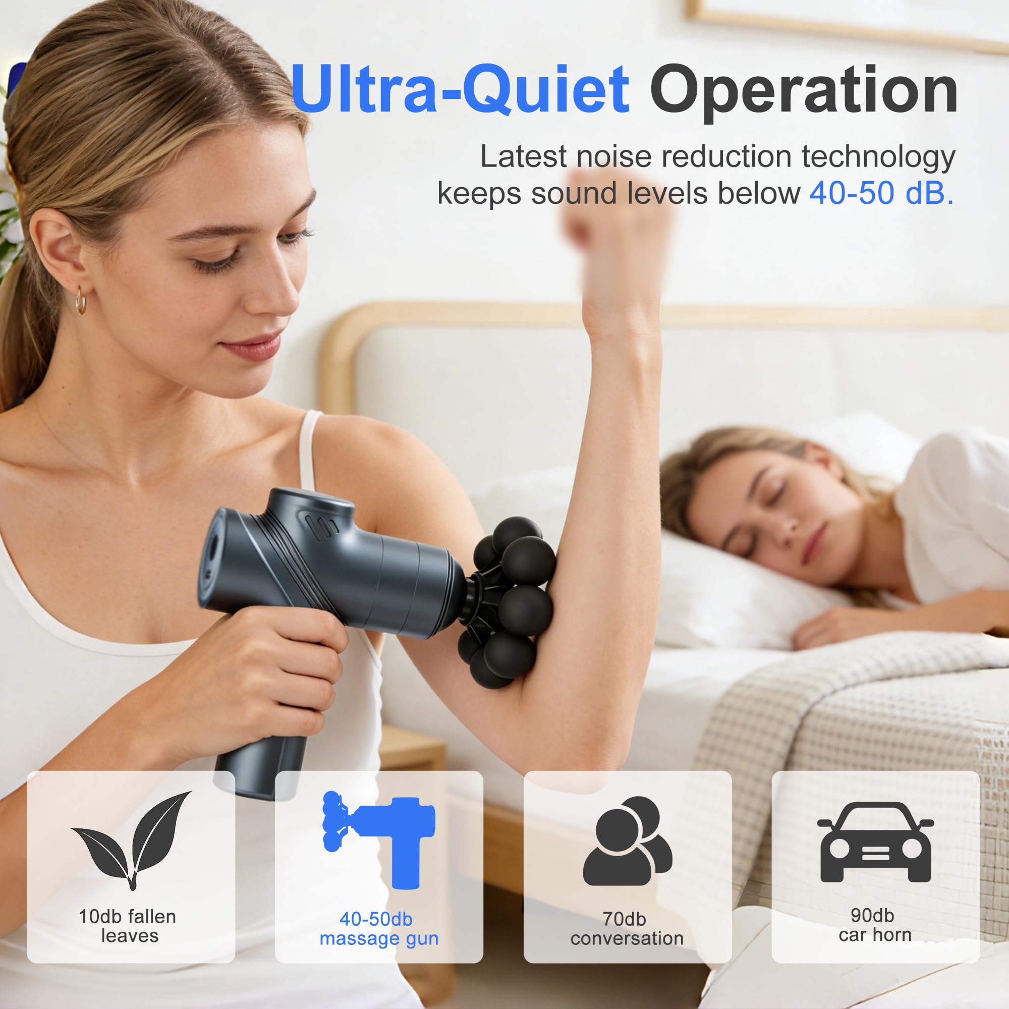 LEERCON massage gun packed in gym bag, ready for post-workout recovery