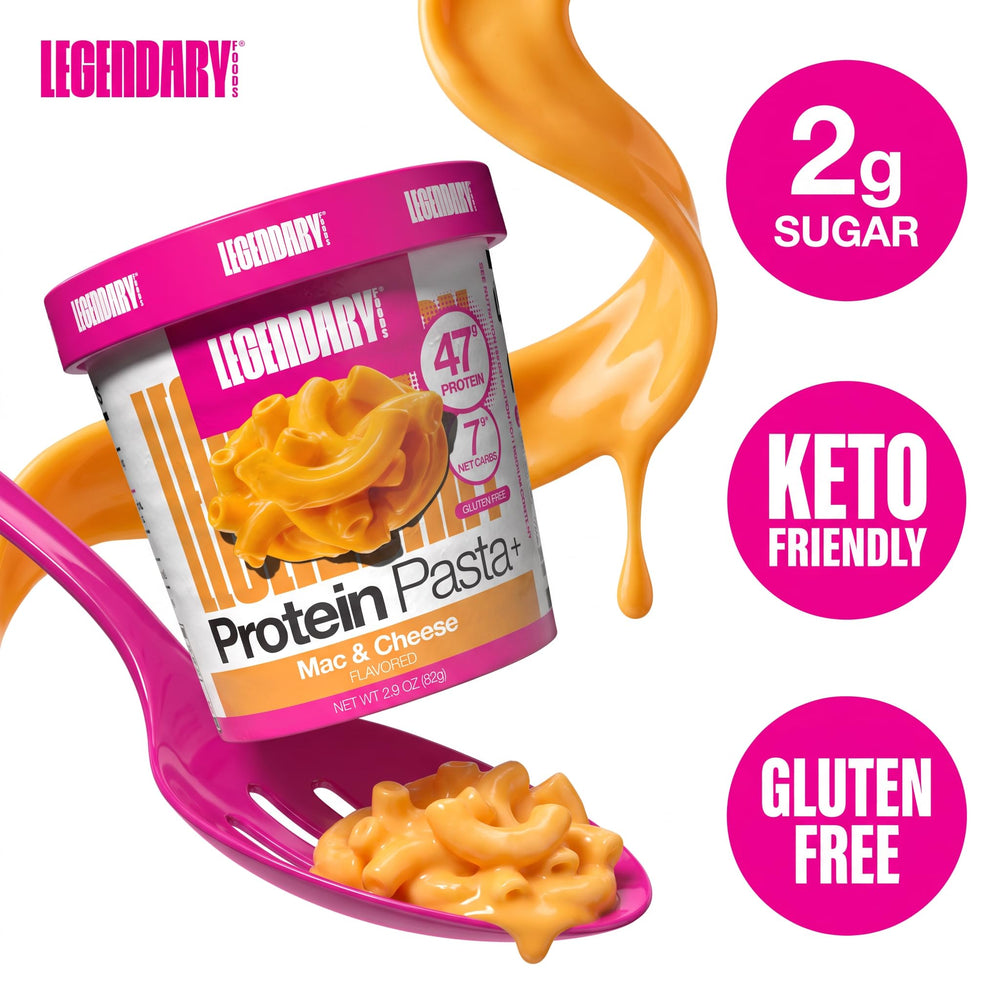 Legendary Foods step-by-step prep with water fill and microwave, emphasizing quick setup