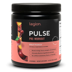 LEGION Pulse front packaging showcasing fruit punch tub and branding for confidence