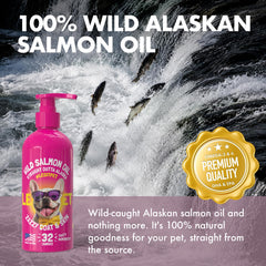 LEGITPET salmon oil close-up texture view highlighting purity and smooth pour