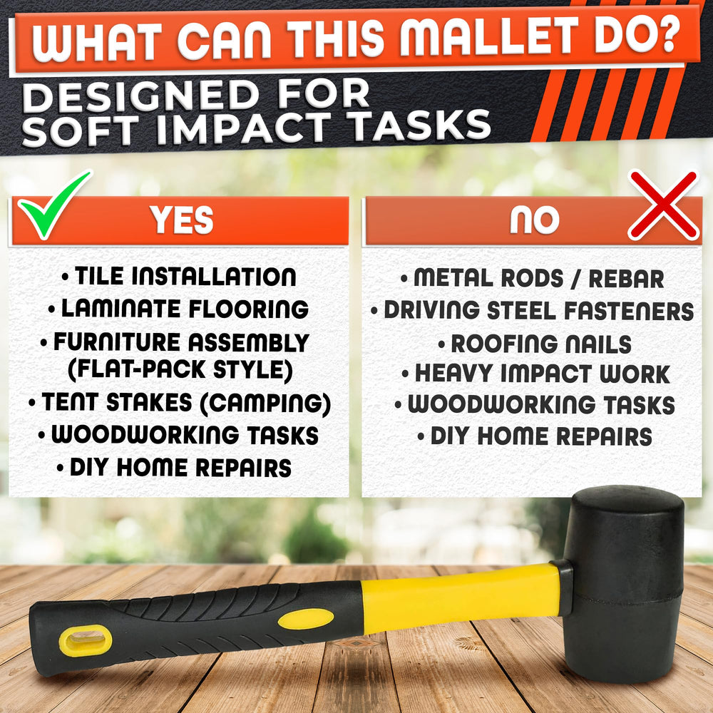 LEGLO mallet packed inside a toolbox to show portability and jobsite readiness