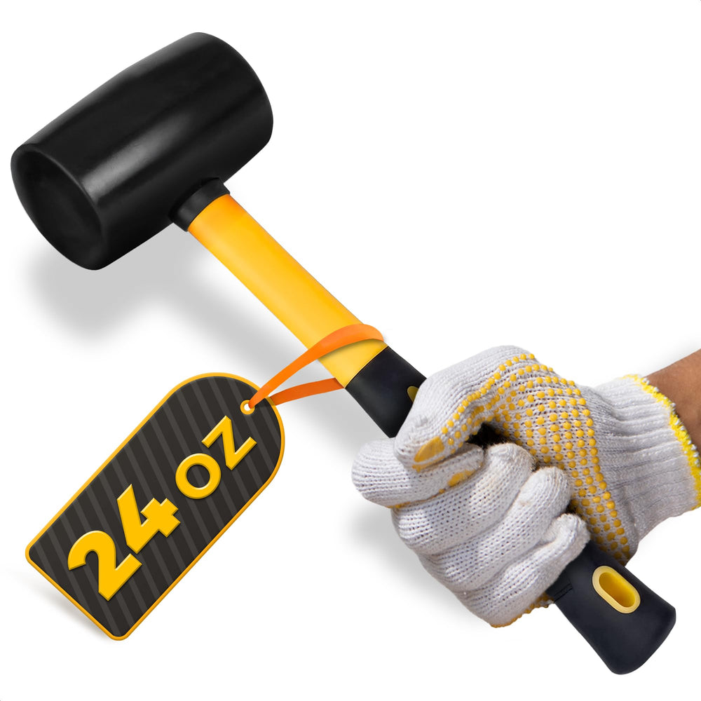 LEGLO mallet front view showing non-marring rubber face and balanced head for safe seating