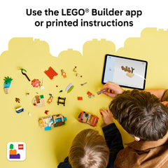 LEGO Bluey beach accessories laid out showcasing varied props for extended play
