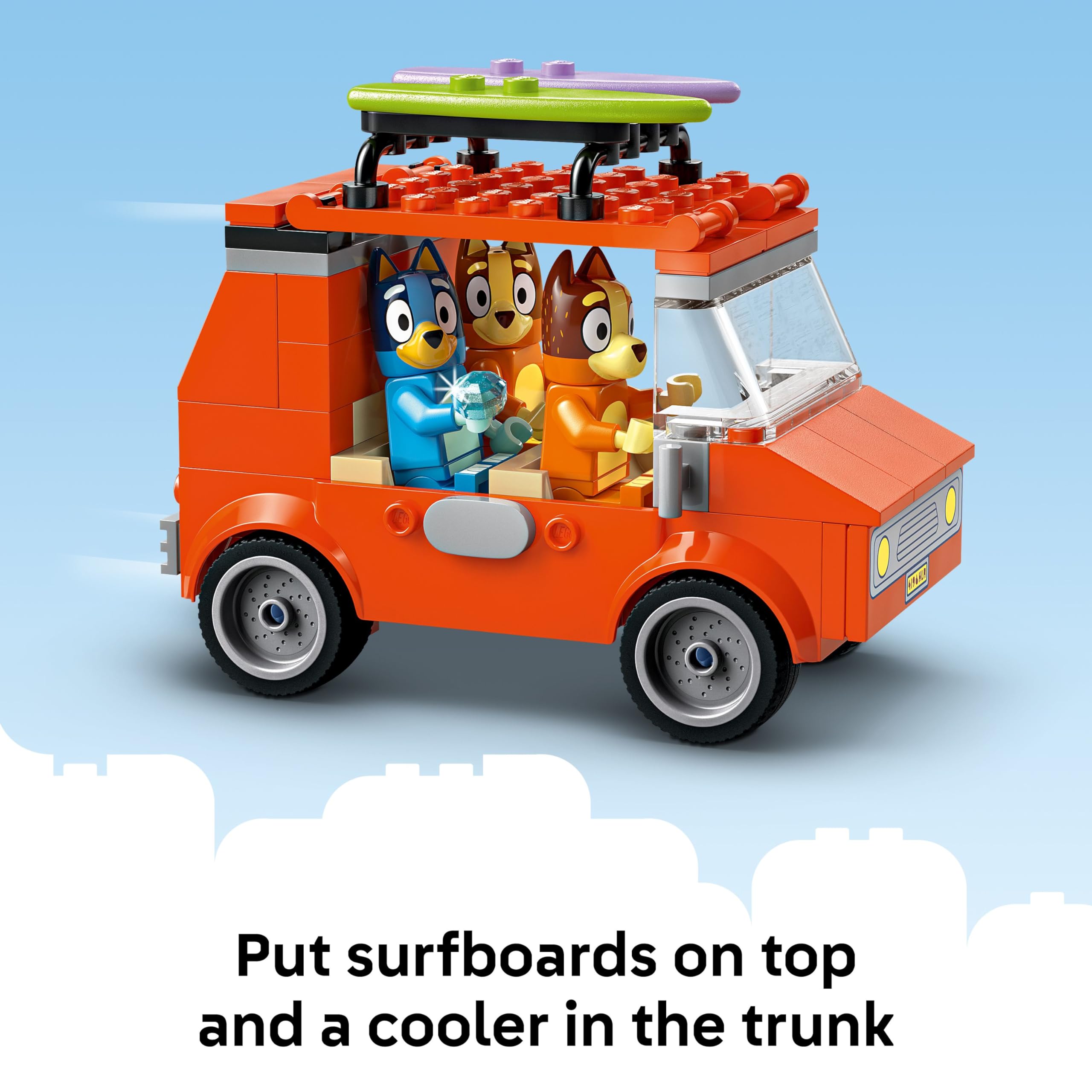 LEGO Bluey Bluey Bingo and Mum minifigures close-up supporting character-driven play