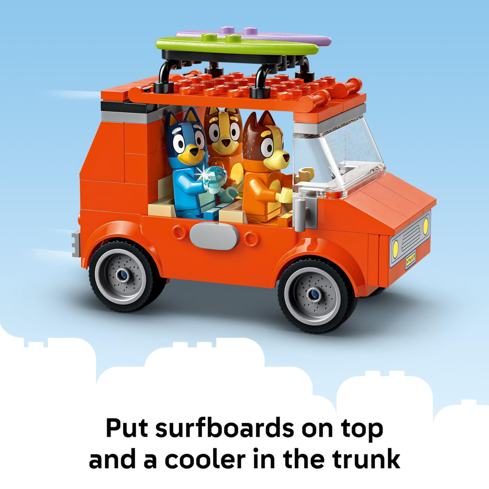 LEGO Bluey Bluey Bingo and Mum minifigures close-up supporting character-driven play