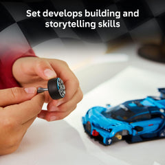 LEGO Bugatti driver minifigure with helmet and wrench for imaginative play benefit