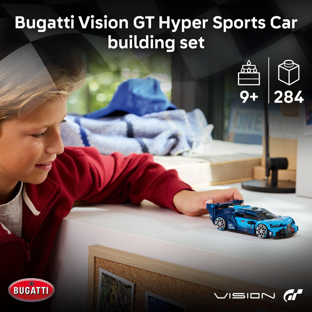 LEGO Bugatti side profile highlighting sleek bodywork and collector-friendly scale benefit