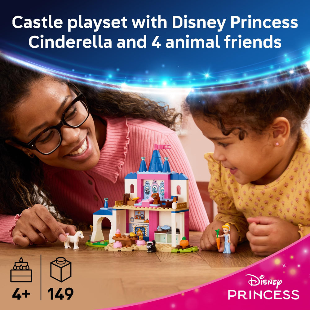 LEGO Cinderella castle interior view with rooms and accessories for immersive play