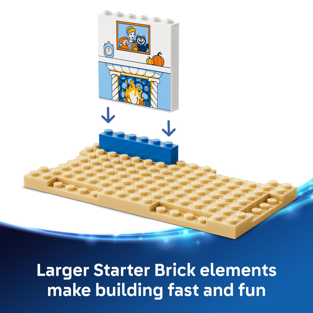 LEGO Cinderella figure with Gus, Lucifer, Bruno and pony encouraging storytelling