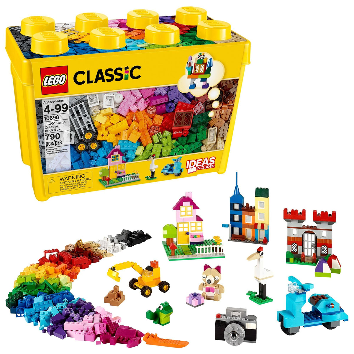 LEGO front packaging view showing the creative brick box for easy selection