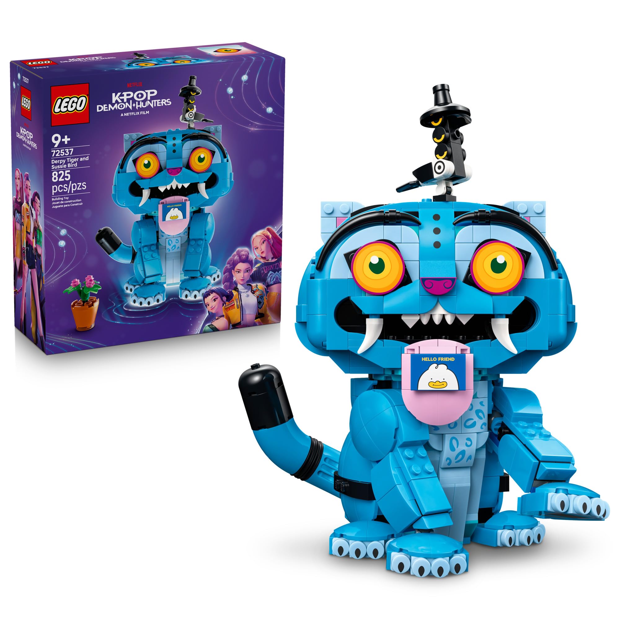 LEGO Derpy Tiger and Sussie Bird front view showing the duo and display-ready pose