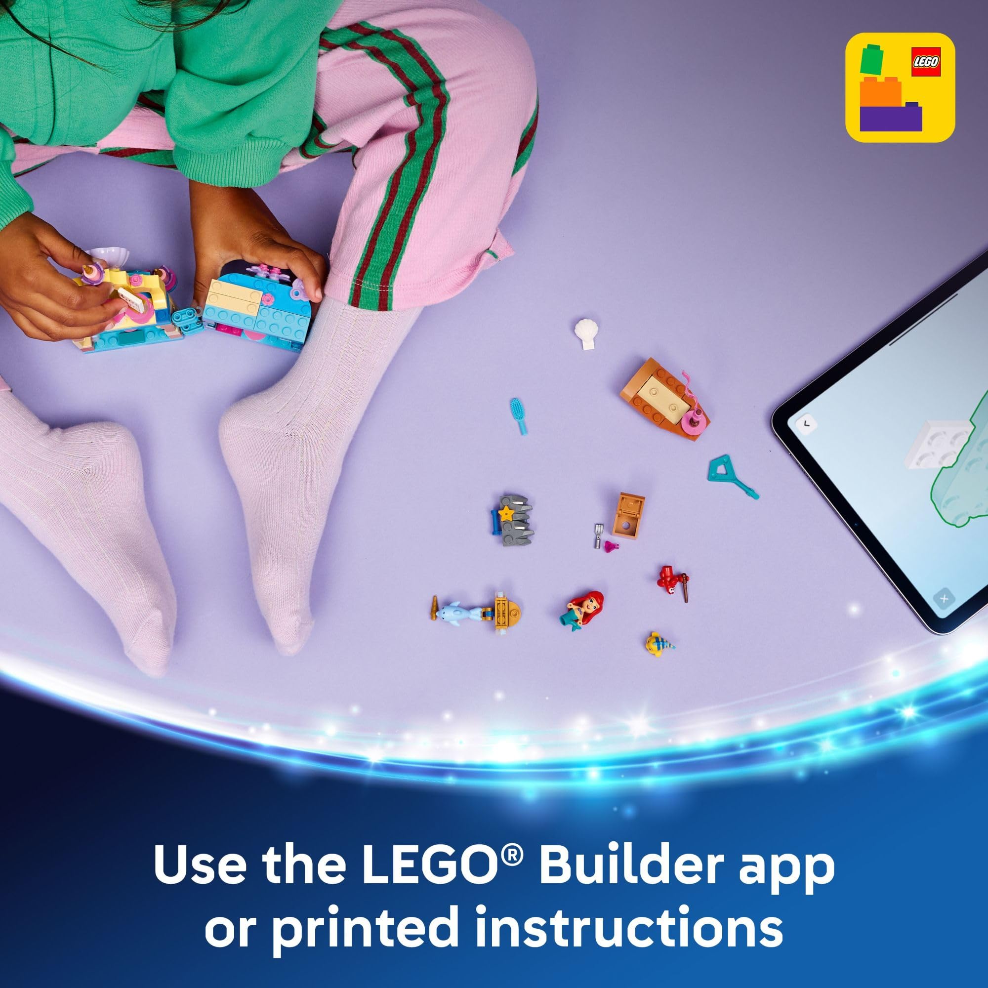 LEGO Ariel playset in a child’s playroom by LEGO conveying storytelling benefit