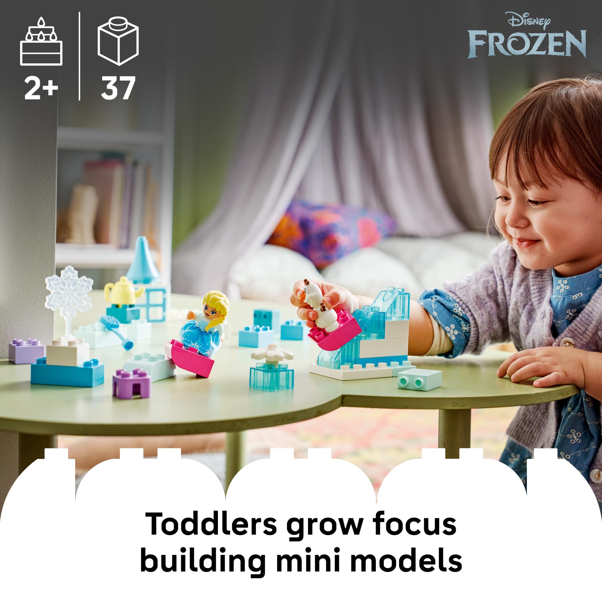 LEGO DUPLO Elsa figure detail with removable skirt for tactile play