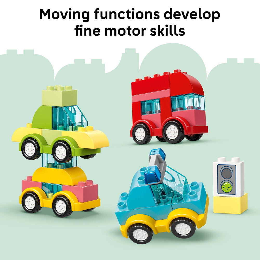 LEGO DUPLO fire truck ladder close-up highlighting movable feature and durability