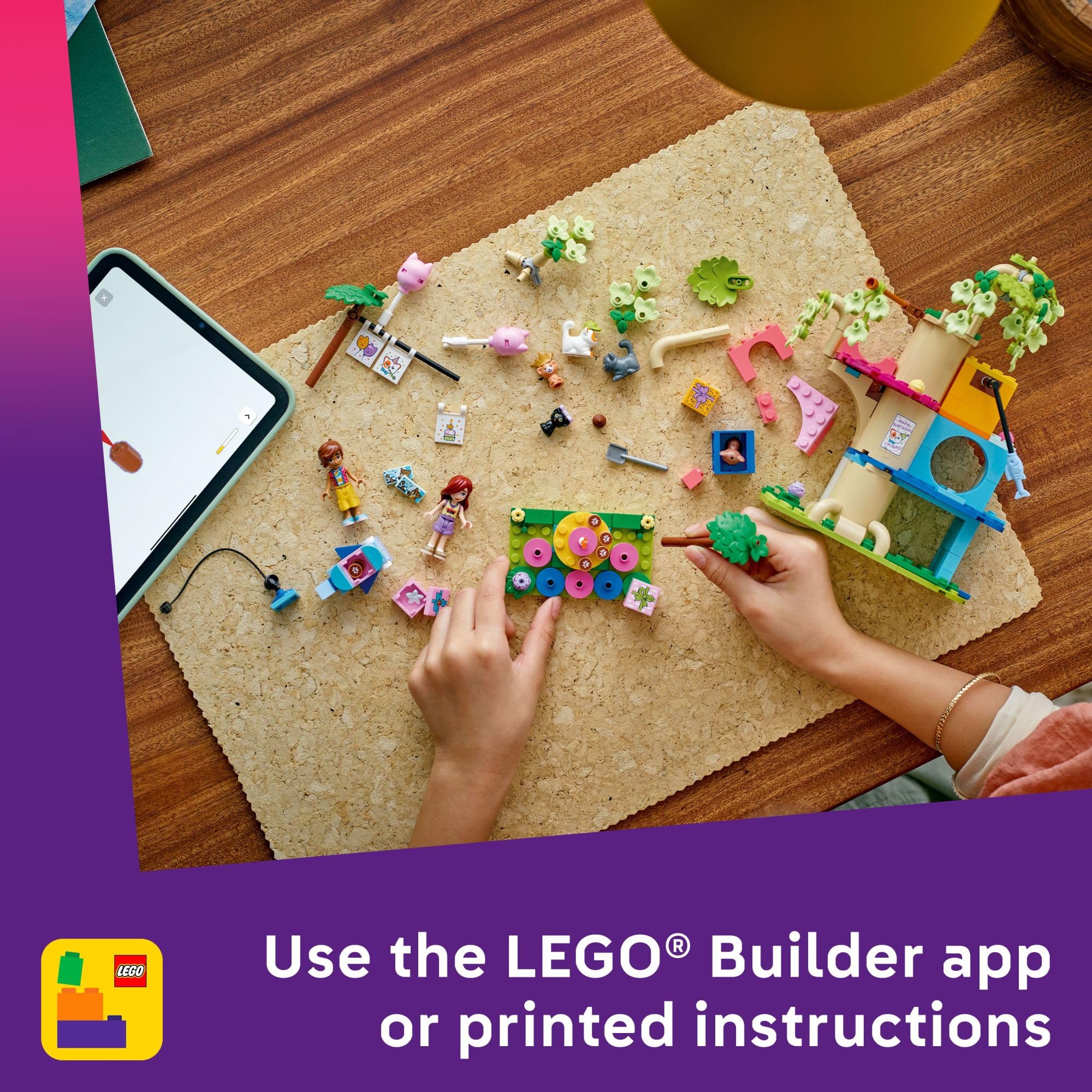 LEGO Friends lifestyle scene with children playing to inspire creative play