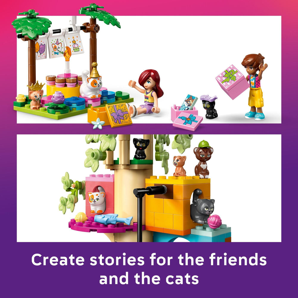 LEGO Friends rotating cake table close-up highlighting moving party feature