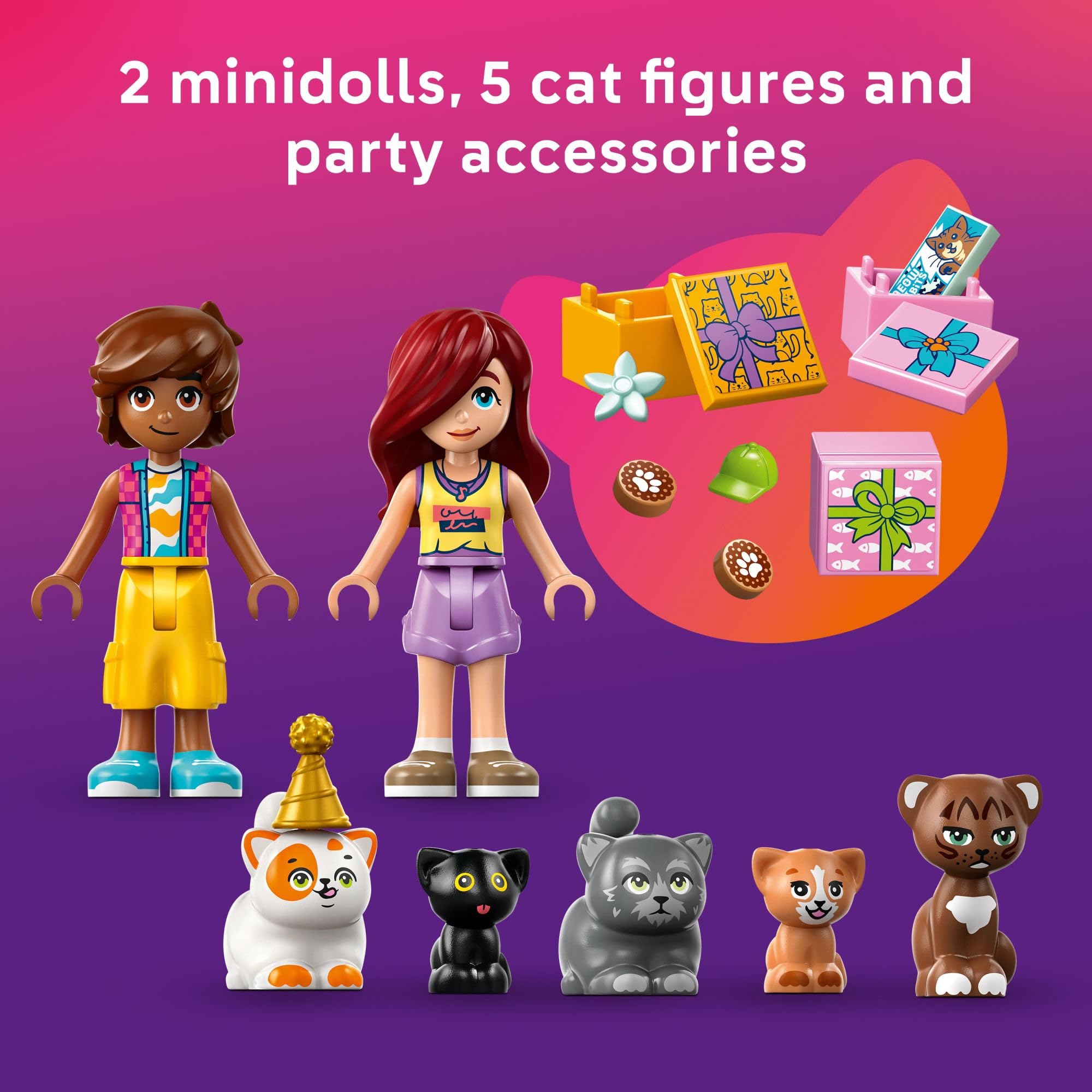 LEGO Friends set beside a ruler to show compact dimensions for display