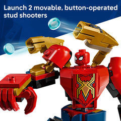Detailed view of Doc Ock mech tentacles in motion, LEGO brand highlights poseable reach