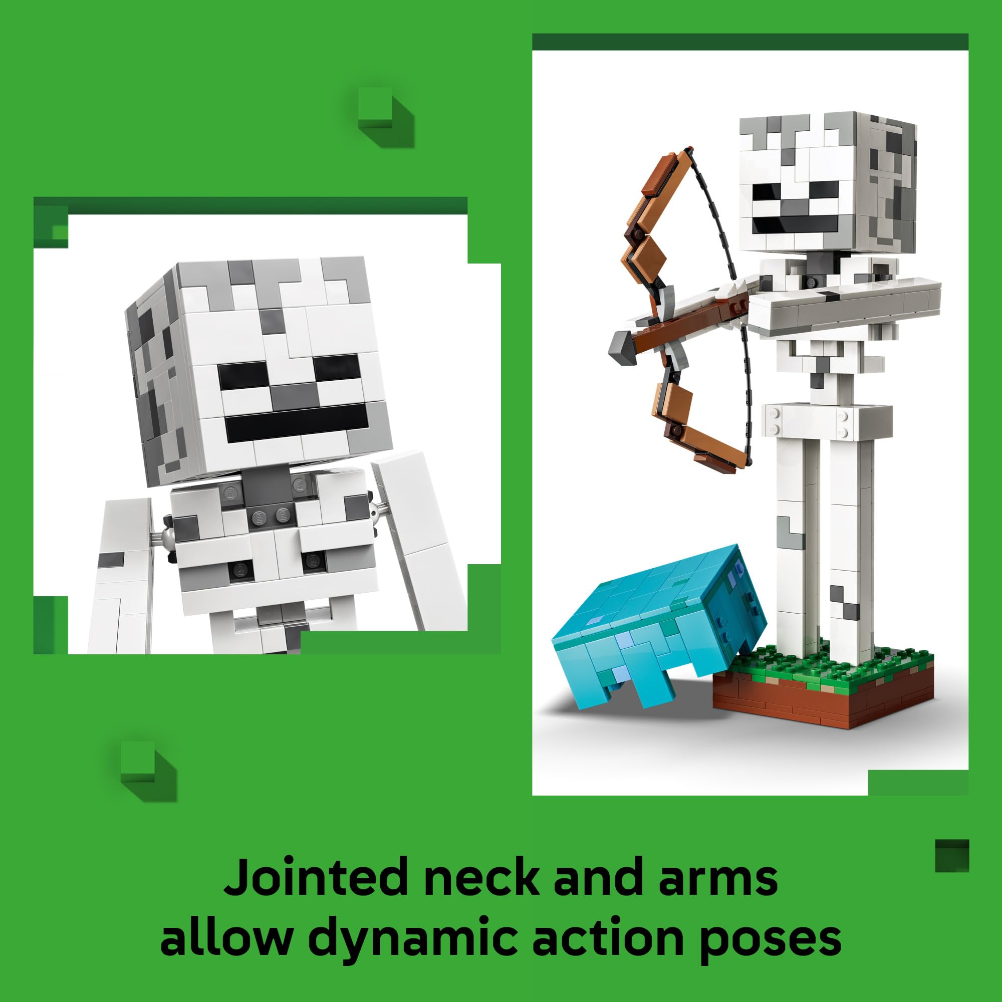 LEGO The Skeleton bow and arrow detail highlighting buildable weapon accessory