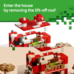 LEGO Steve and mooshrooms closeup showing characters and role-play possibilities