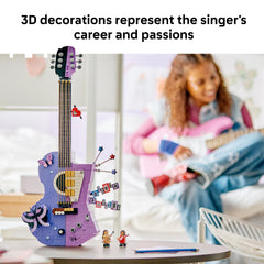 LEGO Olivia Rodrigo acoustic side open to reveal hidden dressing room and surprise items