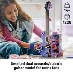 LEGO Olivia Rodrigo electric side closeup highlighting punk details and vibrant accents