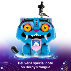 LEGO secret compartment inside Derpy’s head storing accessories for tidy storage