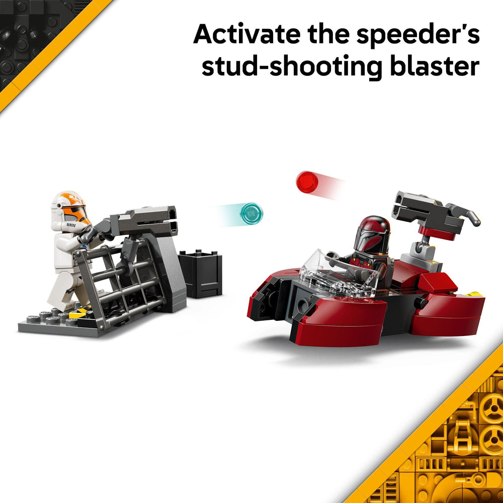 LEGO barricade mounted shooter detail showing play feature and sturdiness