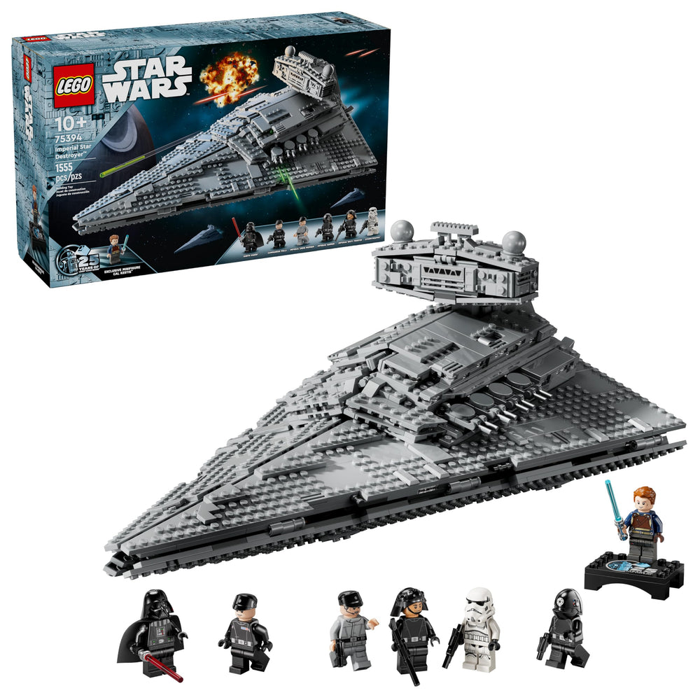 LEGO Imperial Star Destroyer front view showing detailed silhouette and display appeal