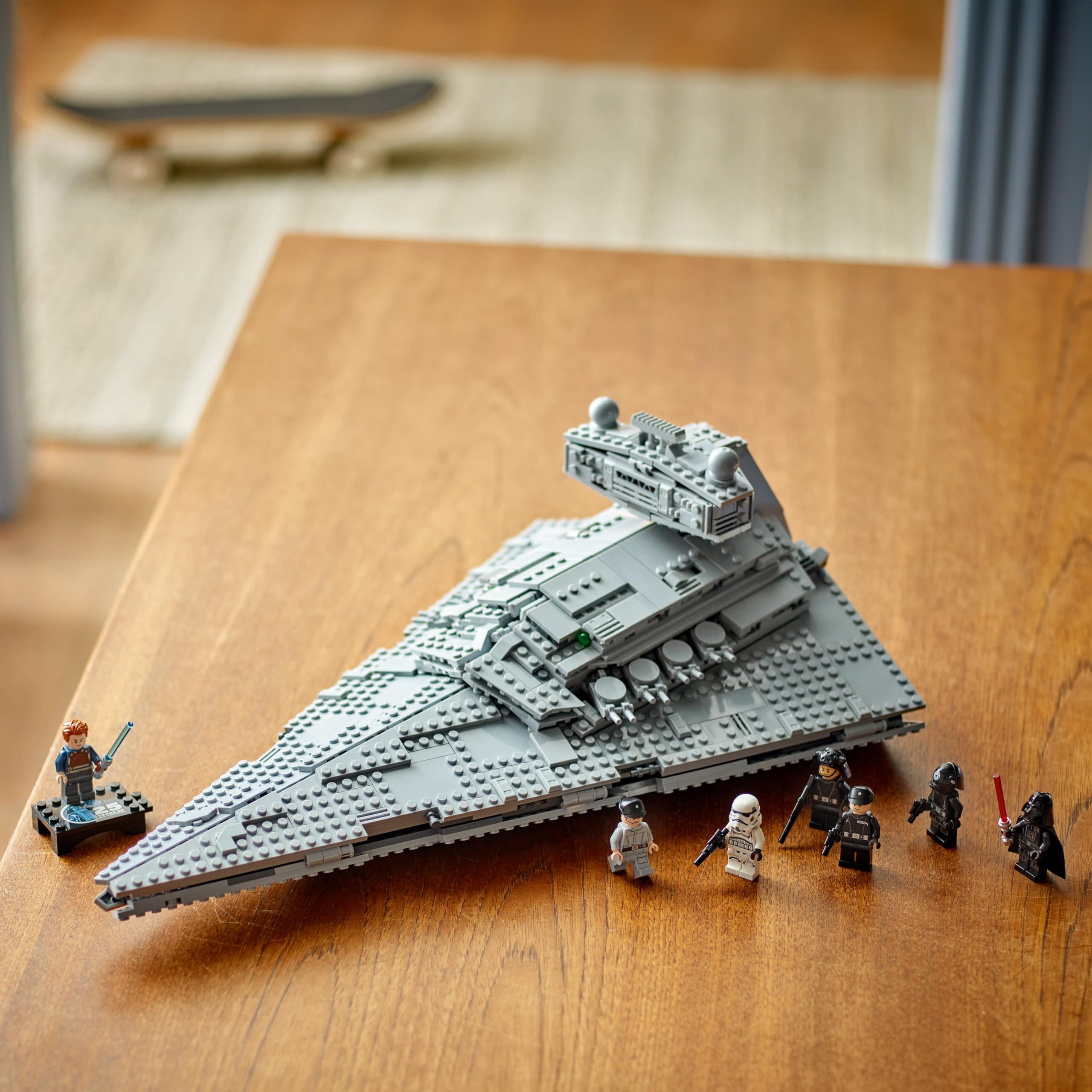 LEGO Star Destroyer interior bridge scene with brand minifigures for immersive play
