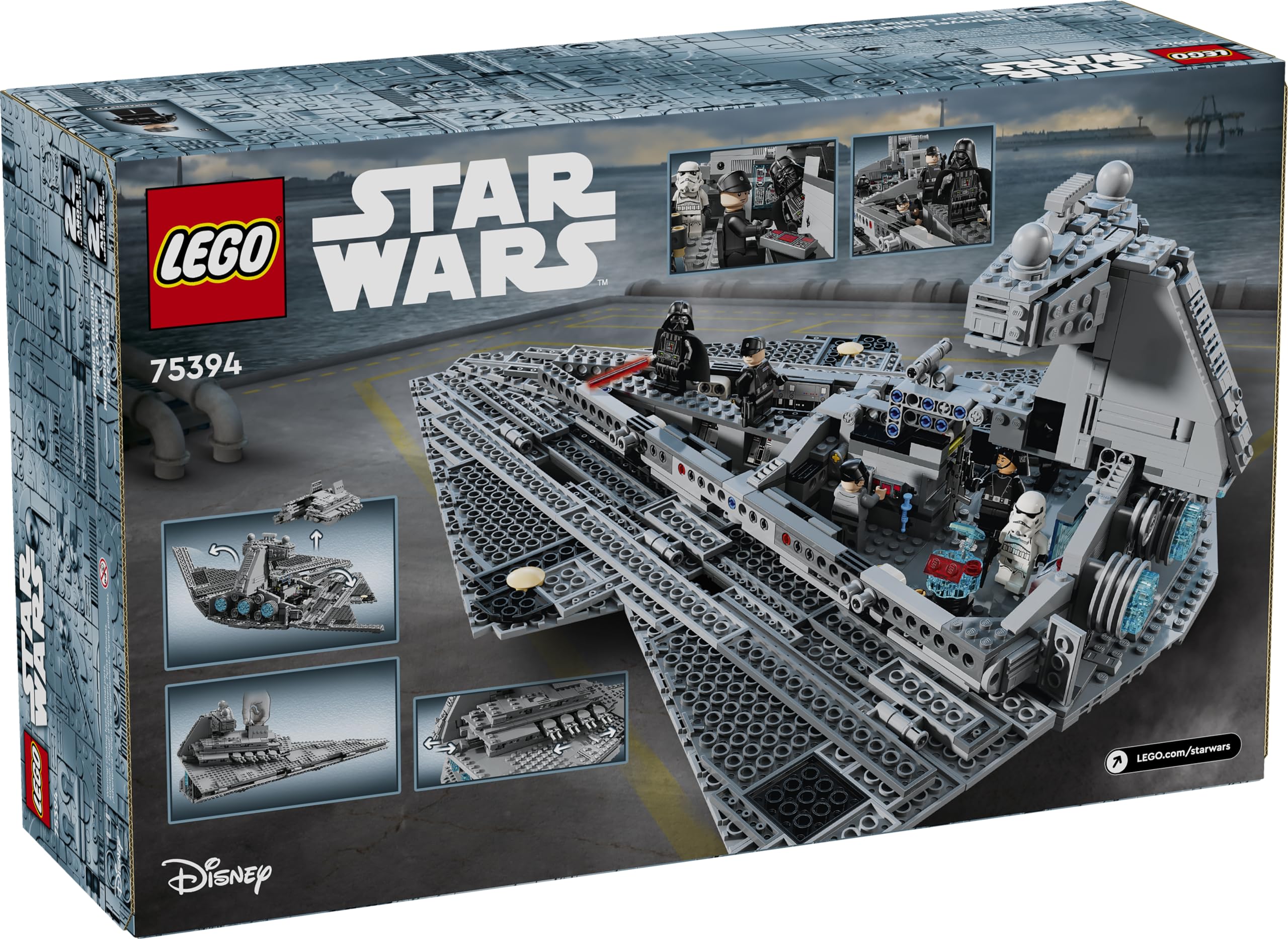 LEGO Star Destroyer scale comparison with hand showing size and portability benefit