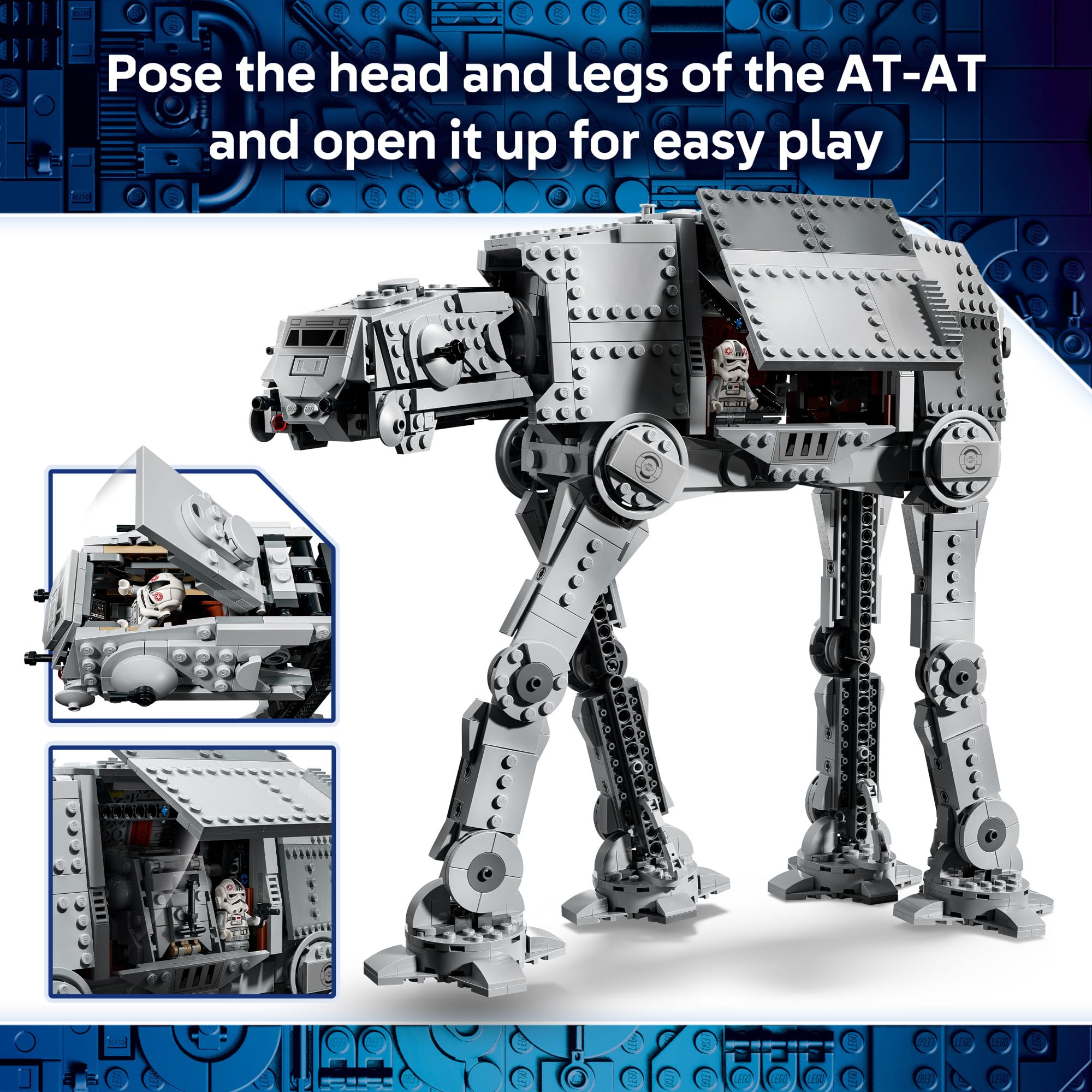 LEGO INT-4 escape pod detail with fold-out wings highlighting buildable vehicle feature