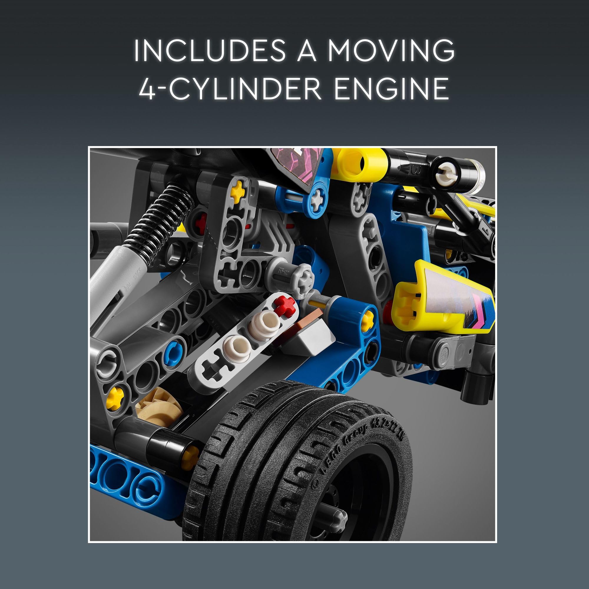 LEGO Technic off-road race buggy flex steering in action showing responsive turning benefit