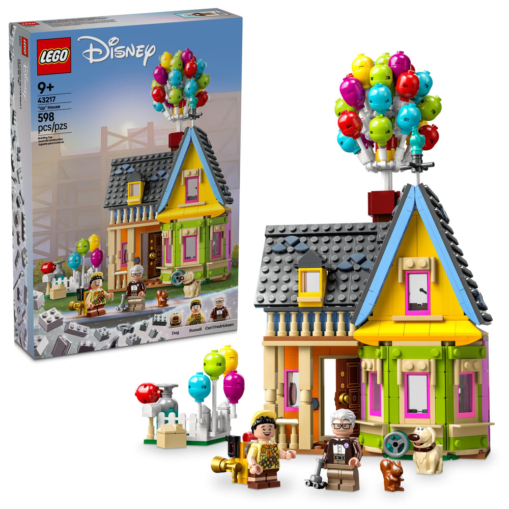 LEGO Up house front view showing balloons and display-ready design