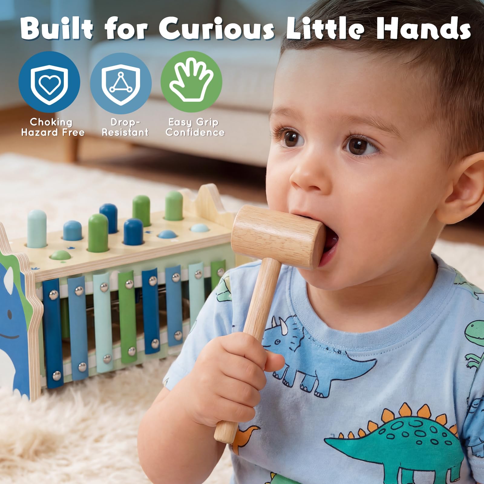 Lehoo Castle close-up of xylophone keys highlighting colorful musical learning