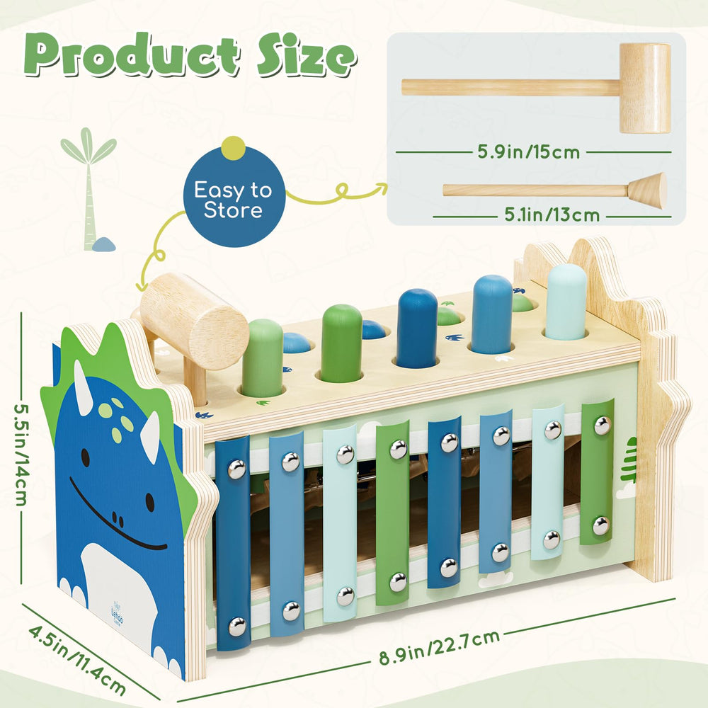 Lehoo Castle dinosaur pattern and painted label showing non-toxic finish