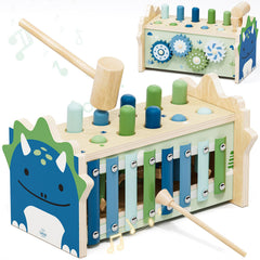Lehoo Castle front view of activity center showing three play modes and durability