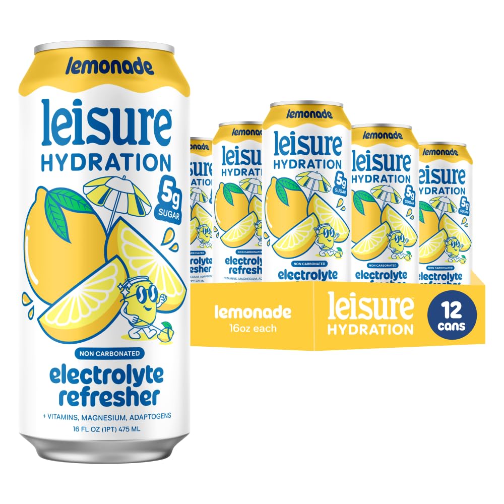 Leisure front packaging showing 12-pack and lemonade branding for refreshment