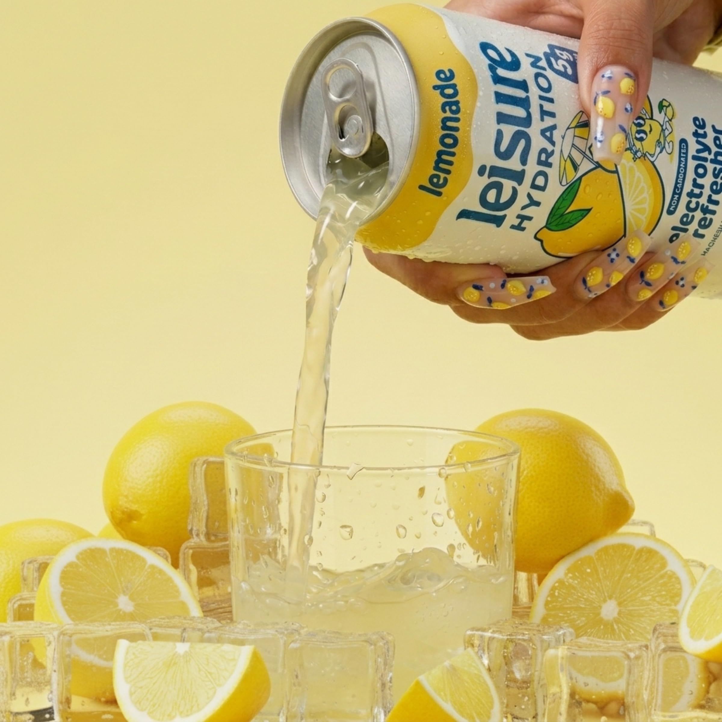 Leisure ingredients displayed with lemon and botanicals showing natural formulation benefit