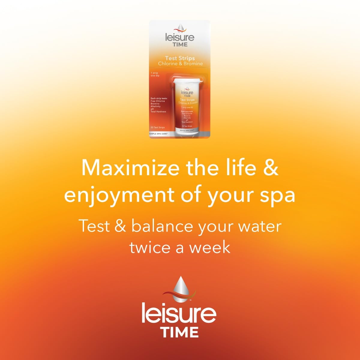 LEISURE TIME side-by-side scale-prone surface and treated surface, prevents buildup benefit