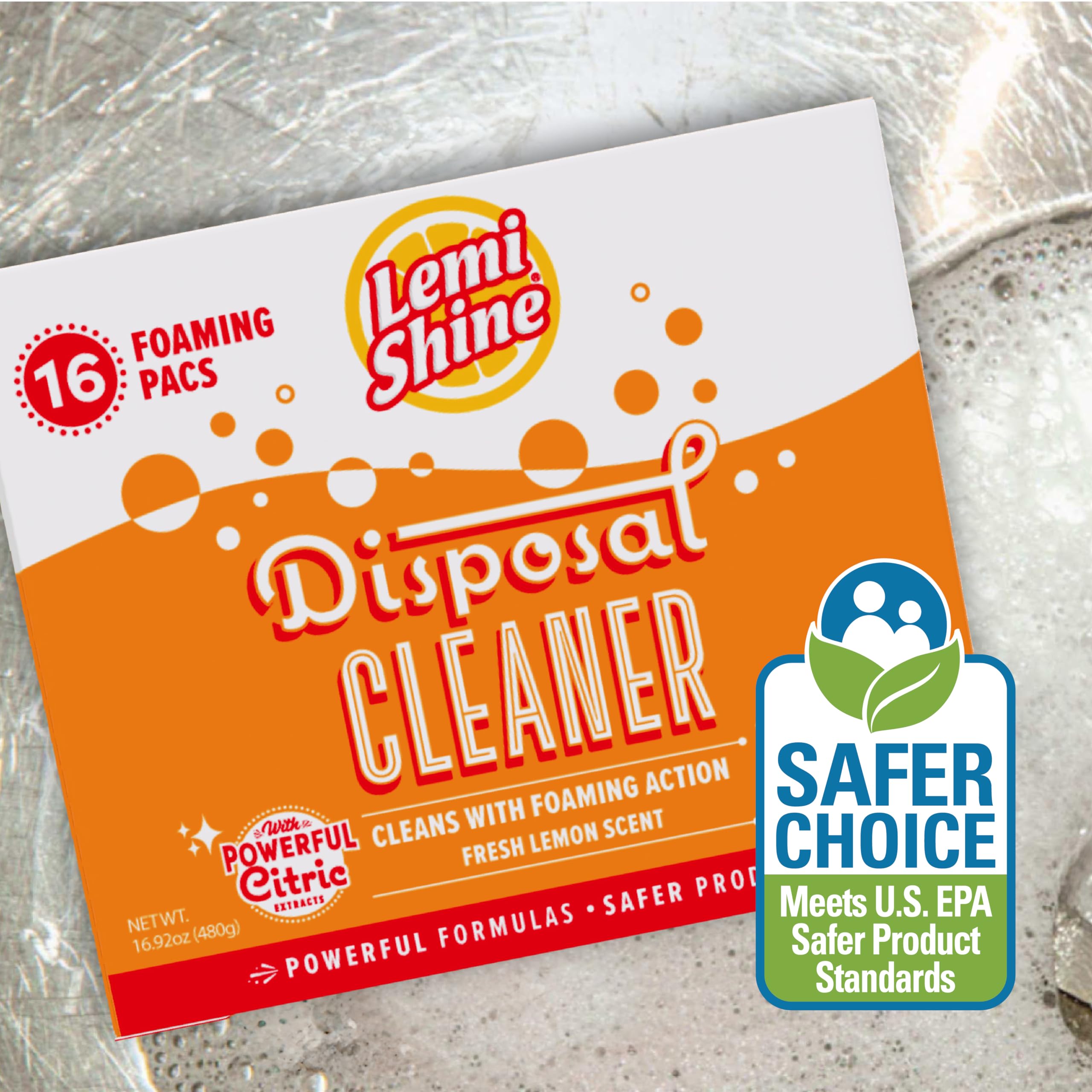 Bottle texture and cap detail of Lemi Shine for grip and measured dispensing