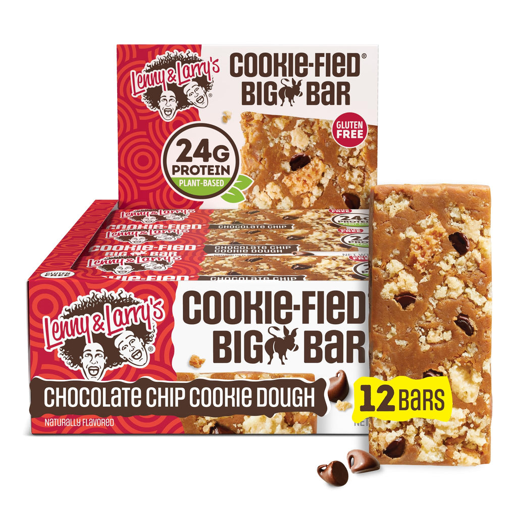 Lenny & Larry's front packaging showing product and benefits