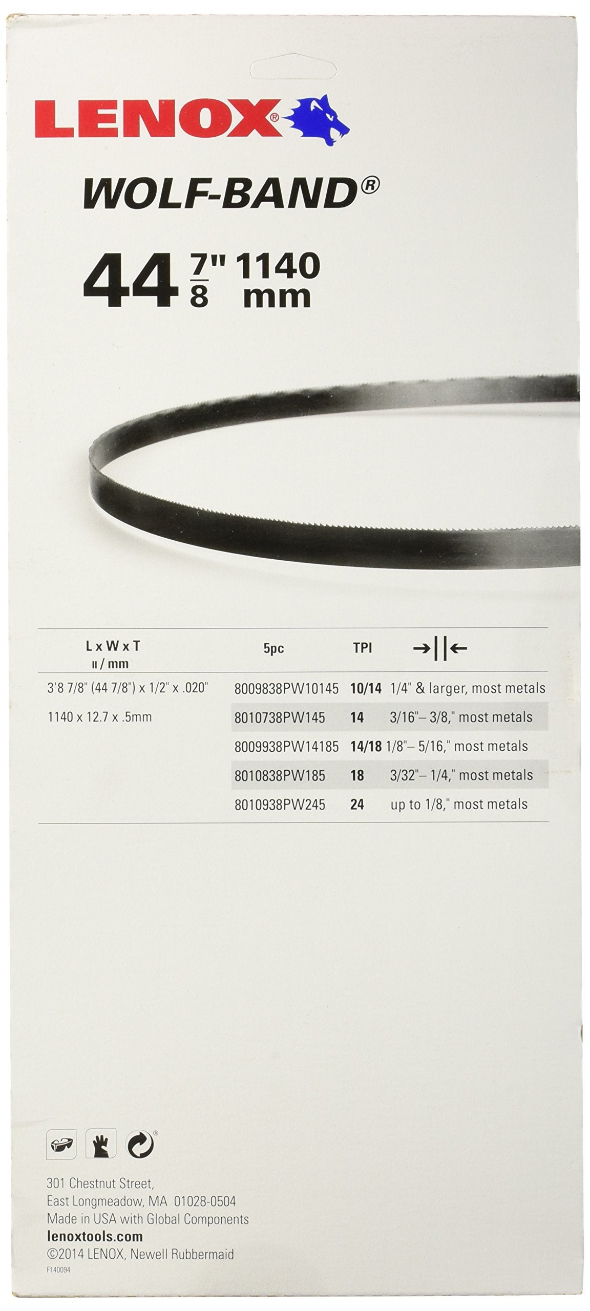Lenox tooth close-up showing bi-metal edge and long-lasting cutting benefit