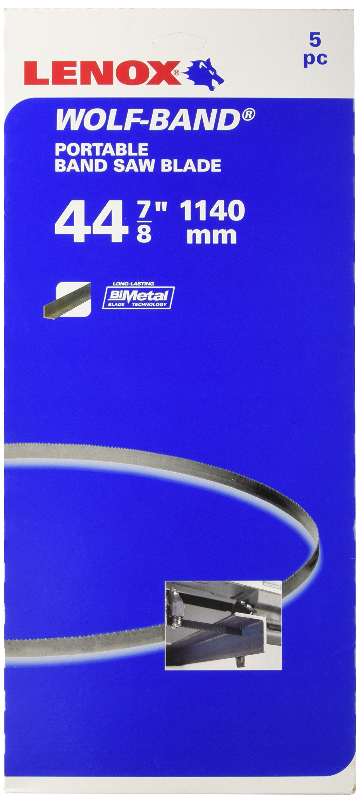 Lenox blades five-pack front view showing packaging and blade length benefit