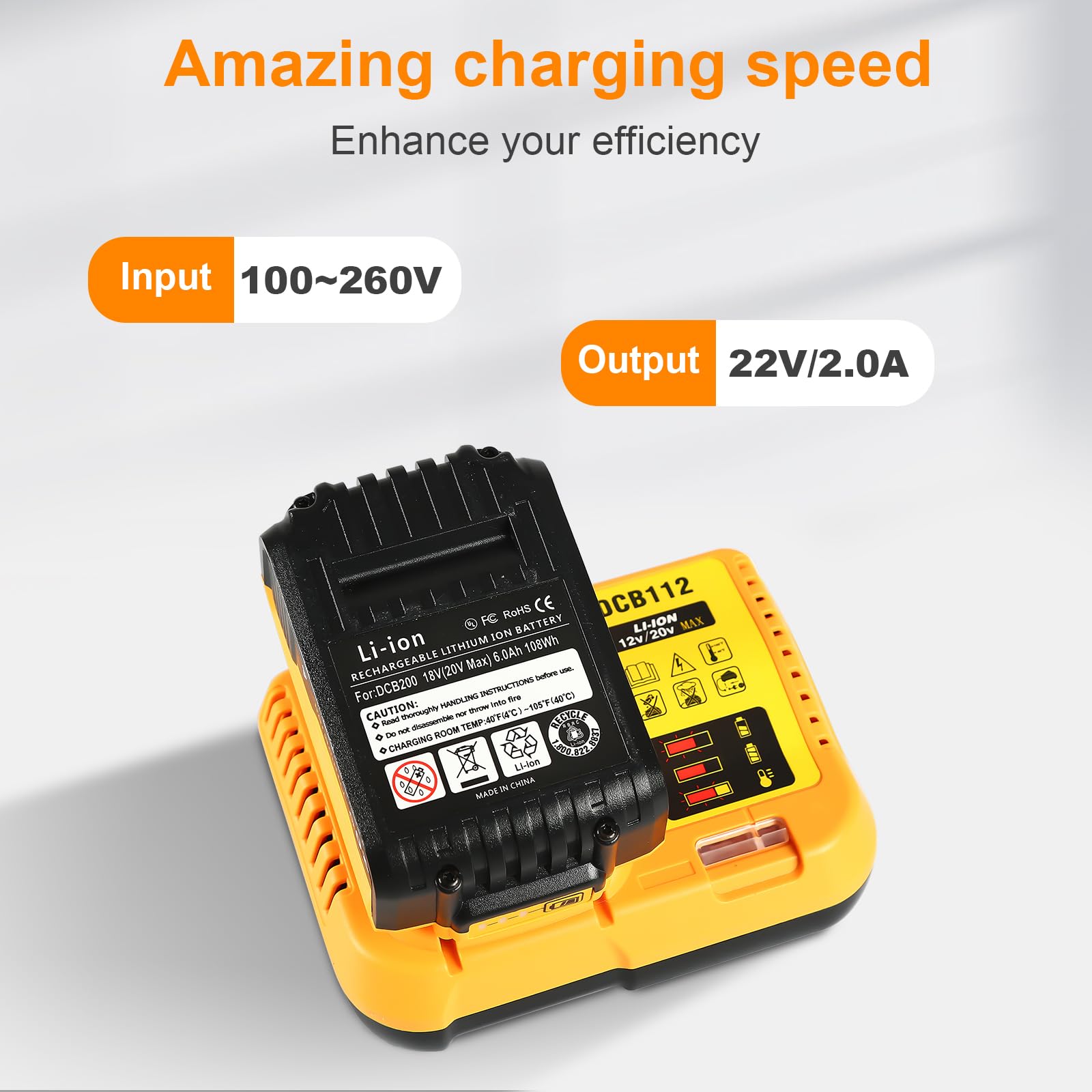 Lenoya DCB112 plug and cord scale displaying worldwide voltage support and portability