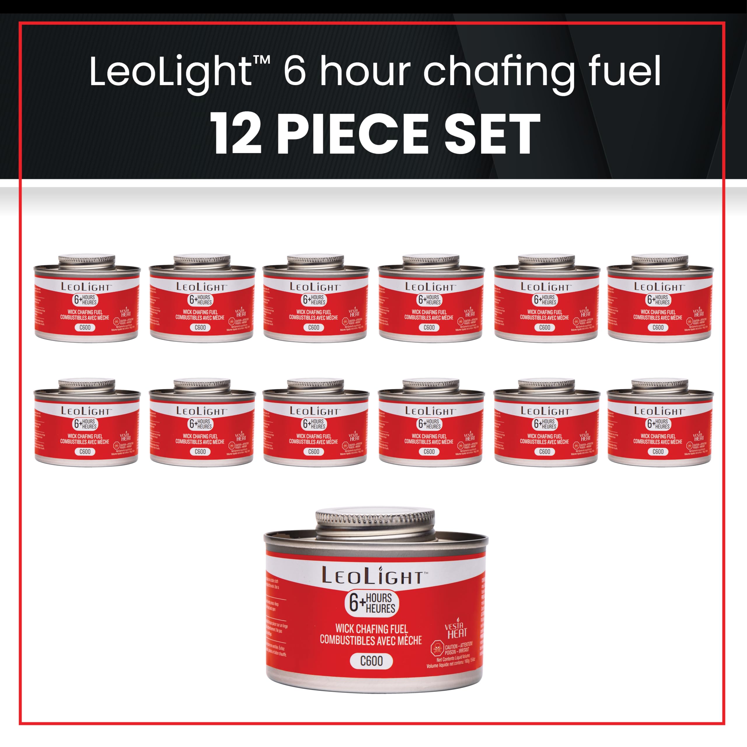 LEOLIGHT cans in a buffet setting keeping dishes presentable