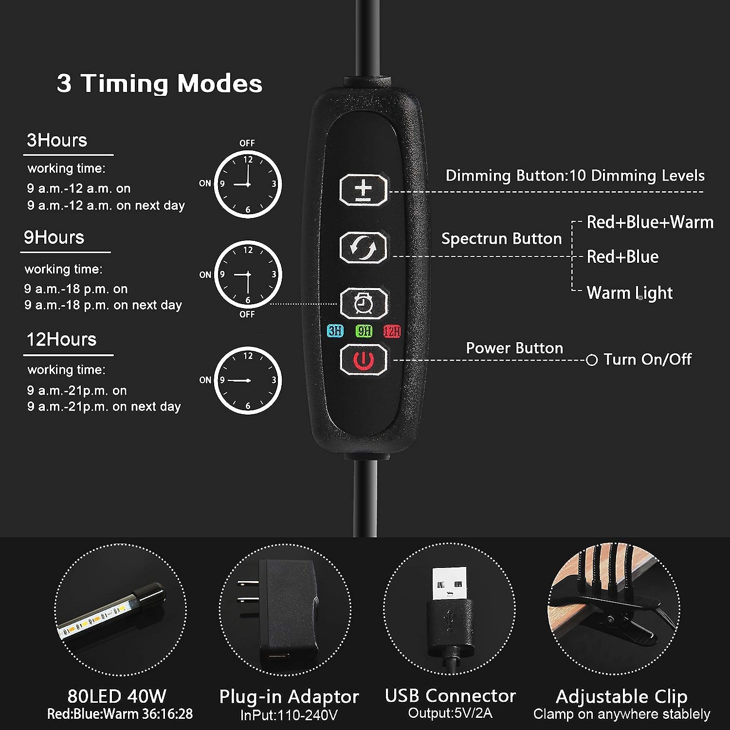 LEOTER control panel displaying mode lights for easy spectrum selection